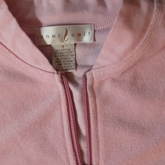 PINK TERRY CLOTH SHORT SET SMALL - Picture 3 of 6